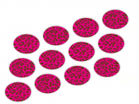 Cupcake Buttons Leopard pink 12 Stck