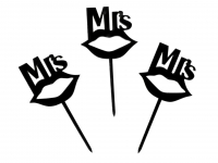 Cupcake Topper Mrs. Kuss 8 Stck