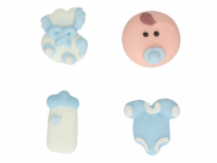 FunCakes Zuckerdekorationen Baby Jungen, 8er Set