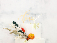 Cake Topper Love gold