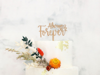 Cake Topper Holz Always Forever