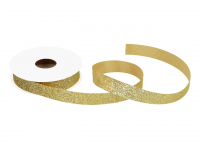 Geschenkband gold glitzer 15mm, 5 Meter