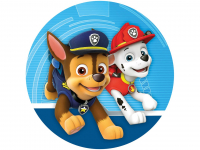 Tortenaufleger Paw Patrol Chase und Marshall, rund 20cm