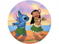 Tortenaufleger Lilo und Stitch, rund 20cm