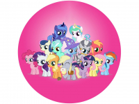 Tortenaufleger My little Pony pink 2, rund 20cm