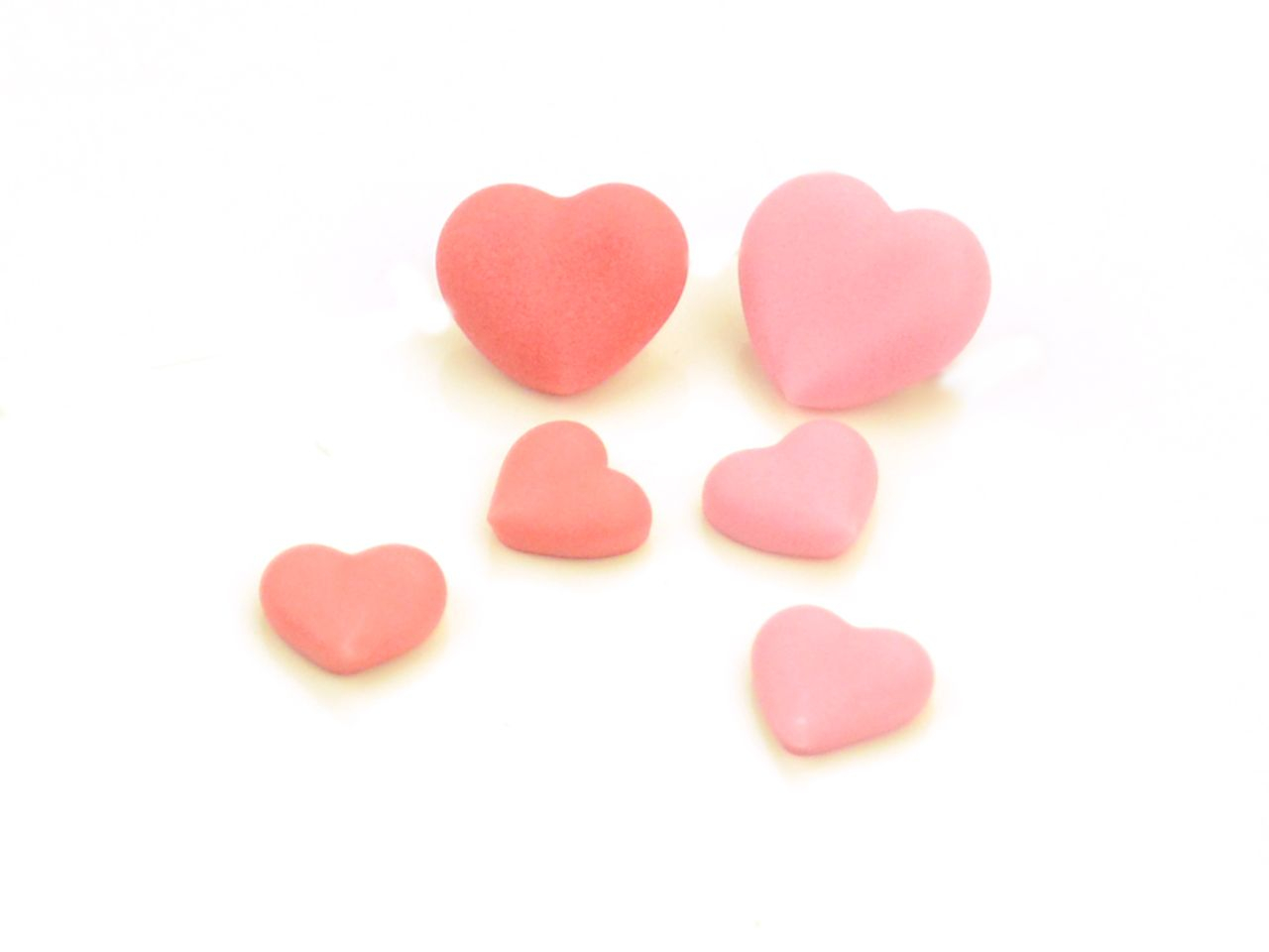 Herzen rosa-rot Zucker 20 Stck