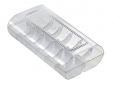 Macaron-Halbschalen 24 Stck bunt in 12er Box transparent